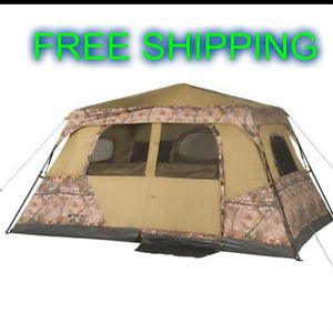 Cabin Tent Instant Camping Camouflage 13' x 9' Room Divider 8 Persons Hiking