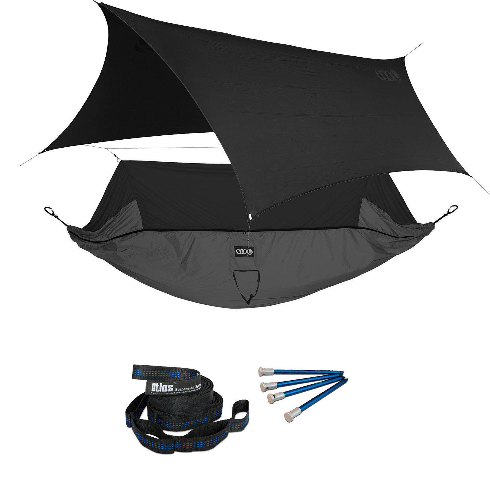 ENO JungleNest OneLink Sleep System - Grey Hammock With Black Profly