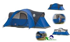 COLEMAN PREMIUM Elite Montana 8 Person Tent Blue Waterproof Family Camping NEW