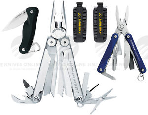 LEATHERMAN WAVE MULTITOOL + NYLON SHEATH + 42 BIT KIT + CRATER C33 + SQUIRT PS4