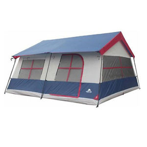 Ozark Trail 14-Person 3-Room Vacation Home Hunting Outdoor Cabin Tent, Blue- NEW