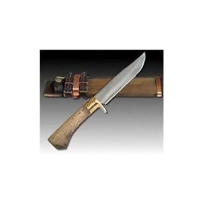 Japanese Hunting Knife Blue Steel 150mm Gold Polish Double-edged toyama-001 c25