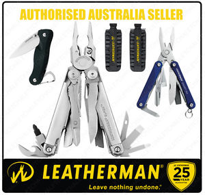 Leatherman SURGE Multi-Tool + Leather Sheath + BitKit + Crater C33 + Squirt PS4