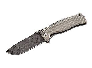 Damastmesser SR-1 Titanium Raindrop Damast