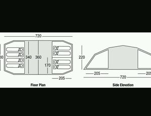 Suncamp 800 shadow 8 man tent