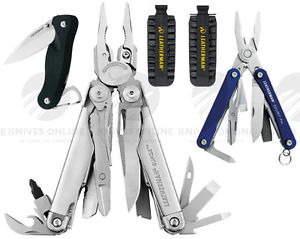 LEATHERMAN SURGE MULTITOOL + NYLON SHEATH + BITKIT + CRATER C33 + SQUIRT PS4