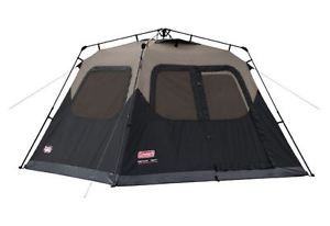 Coleman 6 Person Family Instant Tent Hiking Camping Outdoor Waterproof Brown New