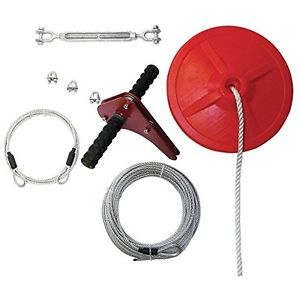 NEW Slackers 90' Zipline Eagle Series Kit w/ Seat, Fully Assembled Steel Trolley