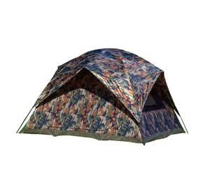 Texsport 5 Person Headquarters Camo Square Dome Family Camping Backpacking Tent