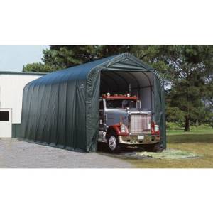 ShelterLogic Peak Style Garage/Storage Shelter - Green, 36ft.L x 14ft.W x 16ft.H, 2 3/8in. Frame, Model# 79441