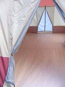 16' x 10' - 3 ROOM Family Cabin Tent, With Full, Wrap Around Roof Fly Plus 2 AWNINGS and 2 DOORS
