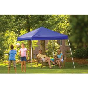 ShelterLogic Pop-Up Canopy - 10ft. x 10ft., Open Top, Slant Leg, Blue, Model# 22559