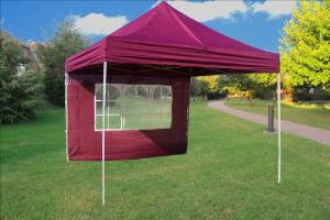 10'x10' Pop up 4 Wall Canopy Party Tent Gazebo EZ Maroon - E Model By DELTA Canopies