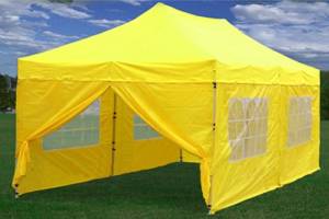 10'x20' Pop up 6 Walls Canopy Party Tent Gazebo EZ Yellow - E Model BY DELTA Canopies
