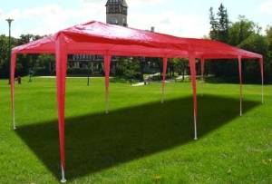 New 30'x10' Outdoor Party Wedding Tent Gazebo Events Pavilion - Red