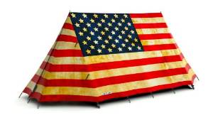 FieldCandy Old Glory American Flag 2-3 Person Camping Tent