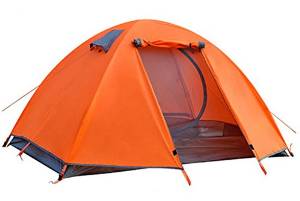 SANKE Waterproof Double layer Outdoor 2 Person Camping Family Tent Orange