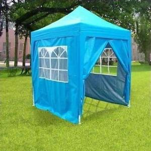 Peaktop® Waterproof 6.6x6.6' EZ Pop Up Party Wedding Canopy Tent Gazebo Ligh Blue Pyramid-roofed