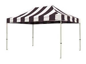 Eurmax premium carnival canopy tent stripe black/white