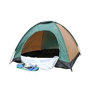 ZJKC&reg; 2-4 person One Door Rainfly Cabin Tent 5.7lbs Nylon Oxford Floor Sheet, 78.7'' x 78.7'' x 57.1'' 100% Waterproof 6.9mm Fibreglass Pole Large Family Tent