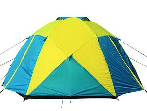 ZJKC&reg; 5 to 8 person Blue Lake Fast Instant Cabin Tent 12 by 12 foot 100% Waterproof 3000mm with Large D-style Door and Carry Bag Best Tent for Outdoor Camping