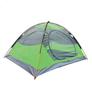 ZJKC&reg; 2 person Camping Tent One Door 6.7 by 4.6 Foot 4 lbs Rainfly Dome Tent 100% Waterproof 210D Nylon Oxford Floor Sheet, 7.9mm Aluminum Alloy Poles