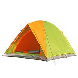 ZJKC&reg; 3 to 4 person Double Layer 6.6 by 5.9 Foot Luxury Cabin Tent One Room 5.5 Pounds 210D Nylon Oxford Floor Sheet for Family Camping Outdoor