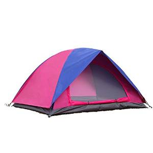 ZJKC&reg; 2 Person Waterproof Double Layer 3.7 lbs Lightweight Dome Tent One Room Camping Tent with Carry Bag, 78.8'' x 59.1'' x 43.3''