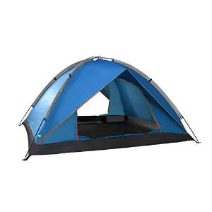 ZJKC&reg; 3 Person Camping Tent, One Room, 84.6 x 70.9 x 51.2 Inches, 4.4lbs 7.9mm Fiberglass Poles, 210D Nylon Oxford with Excellent Waterproof, Backpacking Tent for 4 Seasons