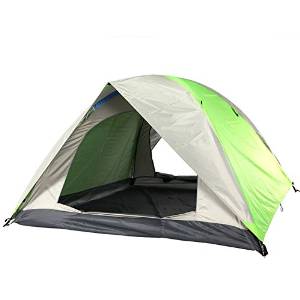 ZJKC&reg; 3 to 4 Person Instant Dome Camping Tent, 1 Room with 2 Doors, 5.5 lbs, 78.7'' x 78.7'' x 51.2'', 190T Polyester Silver Costing Waterproof Lightweight Backpacking Tent