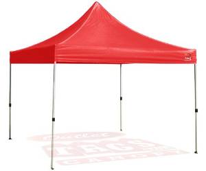 Outlet Tags Canopy - 10ftX10ft Pop-Up Tent for Vendors, BBQ, Sun Shelter, Sports Teams, Outdoor Events - RED