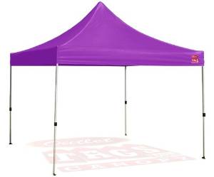 Outlet Tags Canopy - 10ftX10ft Pop-Up Tent for Vendors, BBQ, Sun Shelter, Sports Teams, Outdoor Events - PURPLE
