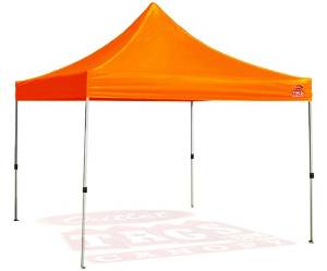Outlet Tags Canopy - 10ftX10ft Pop-Up Tent for Vendors, BBQ, Sun Shelter, Sports Teams, Outdoor Events - ORANGE