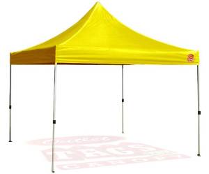 Outlet Tags Canopy - 10ftX10ft Pop-Up Tent for Vendors, BBQ, Sun Shelter, Sports Teams, Outdoor Events - Yellow