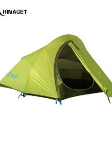 0.5 HIMAGET Brand Double Layer 2 Person Outdoor Products Waterproof Light Weight Camping Tent , light green