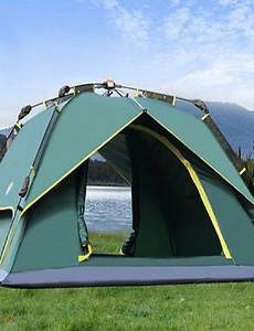Ling@ Breathability / Ultraviolet Resistant / Rain-Proof Oxford / Polyester One Room Tent Army Green