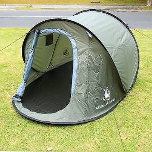 Large Pop Up Camping Hiking Tent Auto Instant Setup Easy Fold back - Army Green