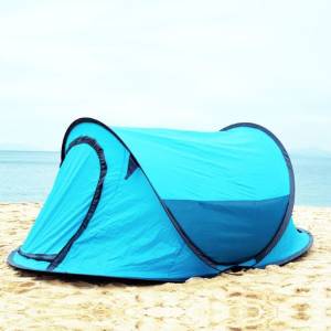 Blue 2-3 Persons Camping Hiking Travelling Beach Shelter Boat Pop Up Tent Sale