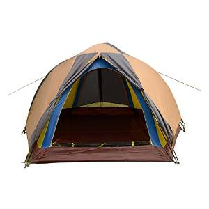 7'x 7' 3 - 4 Person Mountaineering Orange and khaki Backpacking Camping Tent Double Layer Waterproof Windproof Skylight 3 Season Fiberglass Rod for Travel Hiking Hunting Fishing Mountaineering