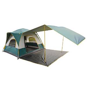 9'x9'Instant Tent Camping Tent 5 Person Blue Rainfly Double Layer Family Camping Hiking Outdoor Tent