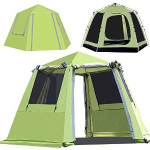9'x9' Lightspeed Outdoors Ample 5 Person Instant Tent, Green,fly and inner can be used individully