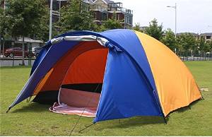 1x 320*210*145cm Large Doule Layer Tent 2 Room for 3-4 Person Outdoor Camping Hiking