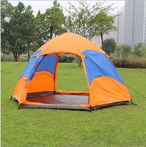WZH Fully automatic tent 3-5 people six corners Double layers multiplayer Outdoor tent camping Barbecue camping stormrain proof