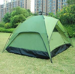WZH Outdoor tent 3-4 people fully automatic Camping many people Spring quick opening Windproof waterproof double layers