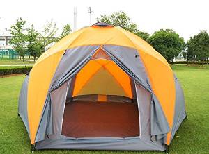 8-10 Person Windproof Waterproof Outdoors 3000mm Hex tent Durable Family Camping Gear Party Marquee Tent