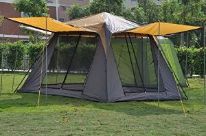 Double Layer Outdoor Awning Camping Four Seasons Tent Automatic Tent Travel Hiking Tents