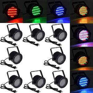 Cherry Queen 8pcs 86 RGB LED Stage Light Par DMX-512 Lighting Laser Projector Party Club DJ