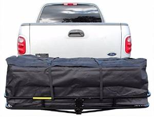 Cherry Queen 60" x 20" Hitch Mount Folding Cargo Carrier Basket w/Water-Resistant Luggage Bag