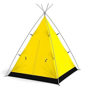 Generic Triangle Travel 3 Person Tent Color Yellow