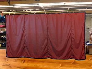 New!! Special Color Stage Curtain, 10 H x 15 W, Non-FR, Custom Sizes Available! (Burgundy)